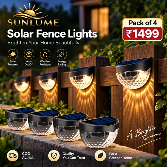 Solar Fence Lights (Pack of 4)