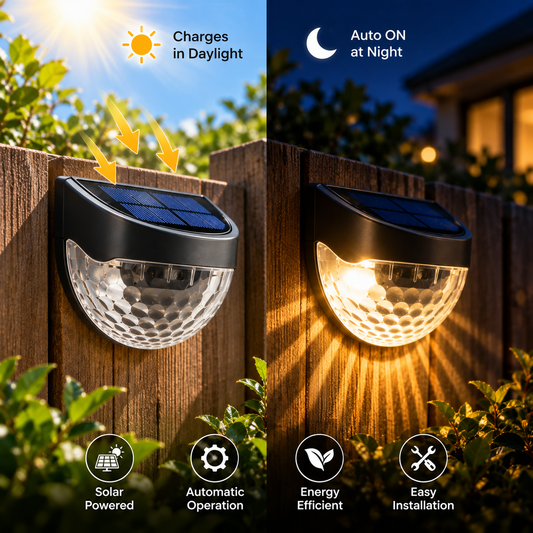 Solar Fence Lights (Pack of 4)